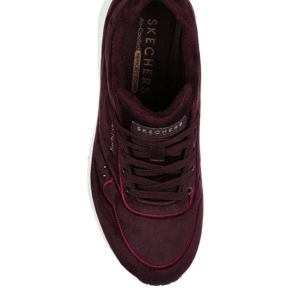 SOLD!  SKECHER STREET Plum Fuzz Uno Sneaker, 9M - Picture 4 of 6